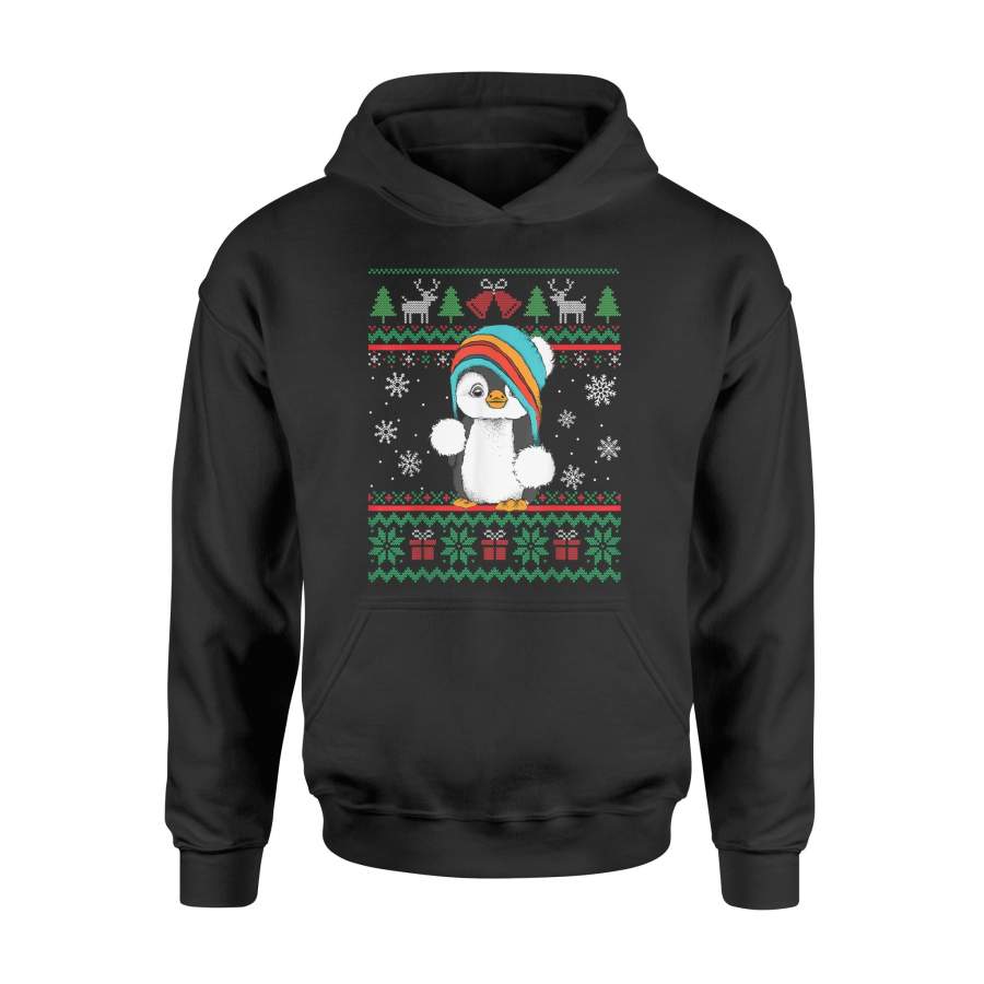 Penguin with Scarf Ugly Christmas Pajamas T-Shirt – Standard Hoodie