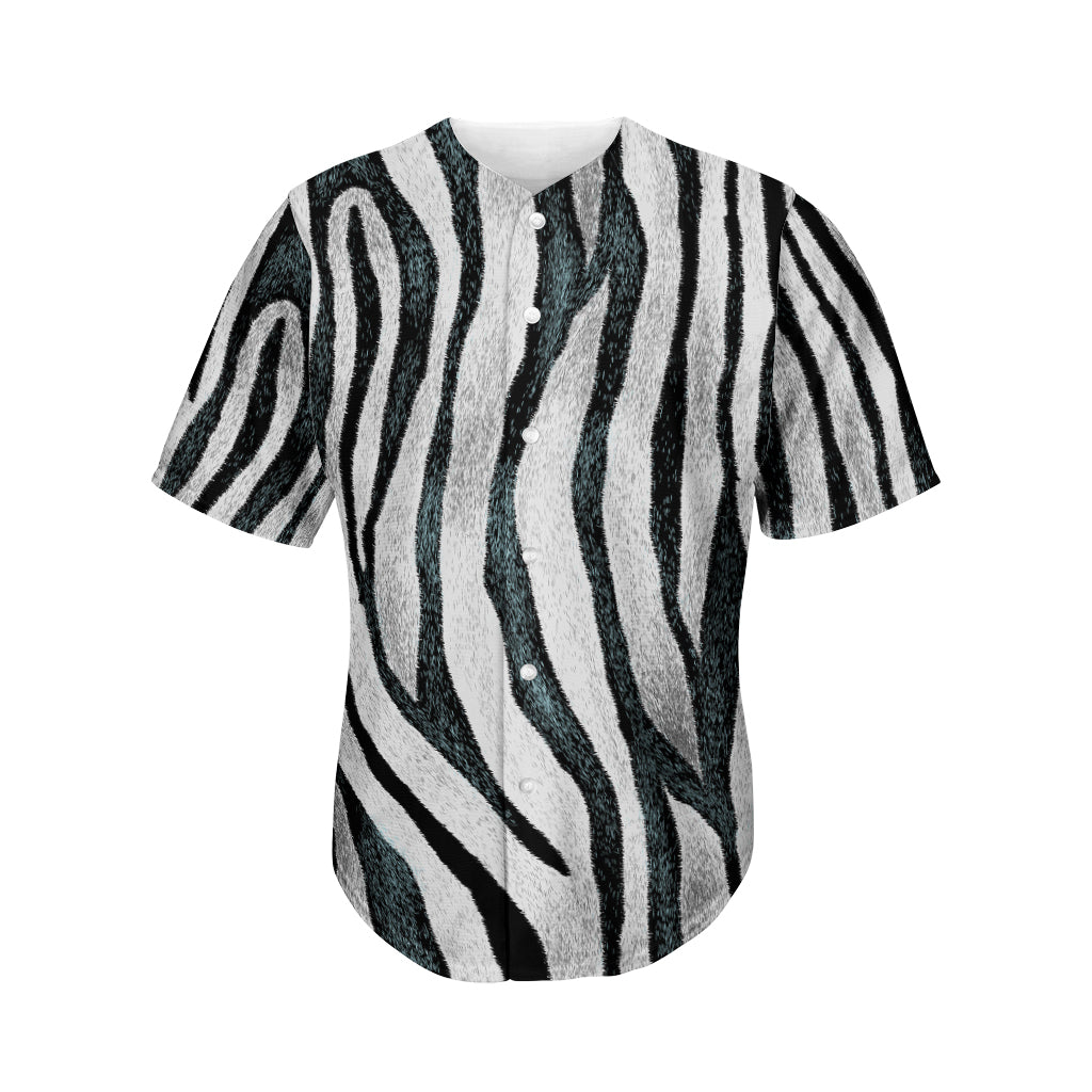 White Tiger Stripe Pattern Print Men’S Baseball Jersey 3D Print