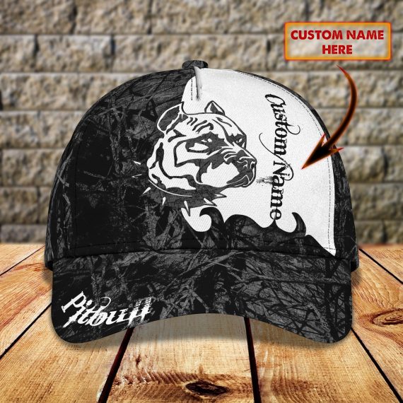 Love Pitbull Personalized Name All Over Print Classic Cap For Dog Lovers