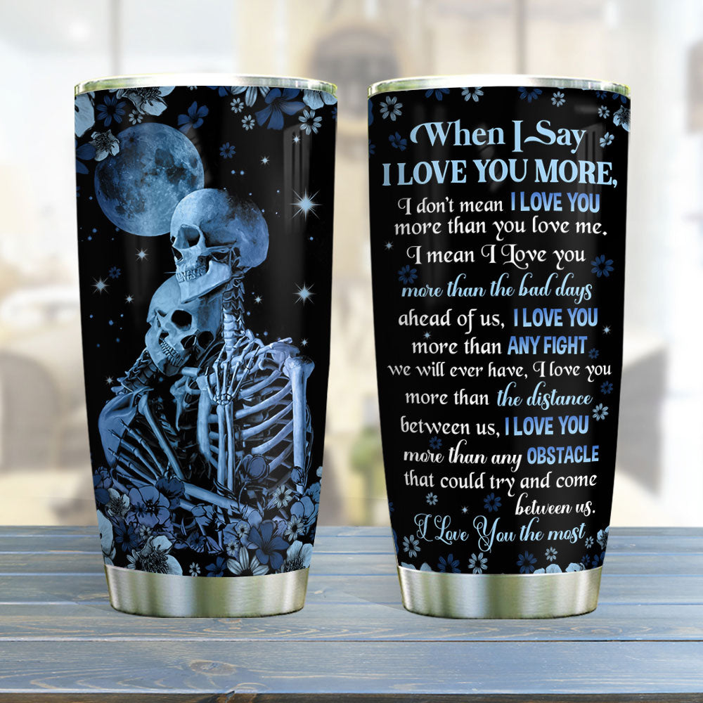 Skull Couple Moonlight Agmz1908010Z Stainless Steel Tumbler