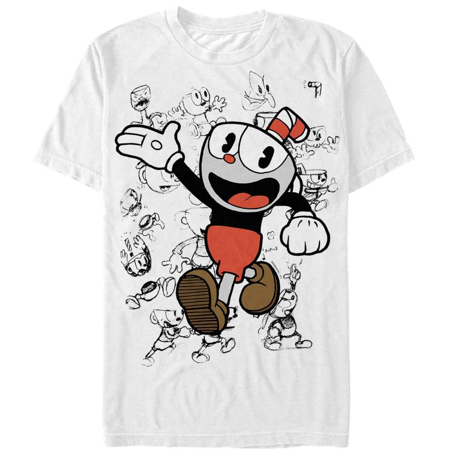 Cuphead Men’s Sketch Parade T-Shirt