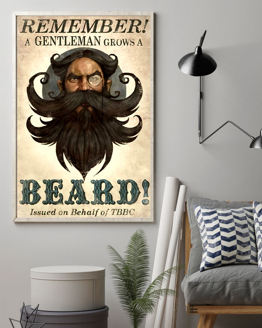 Beards Remember Vertical Canvas And Poster | Wall Decor Visual Art