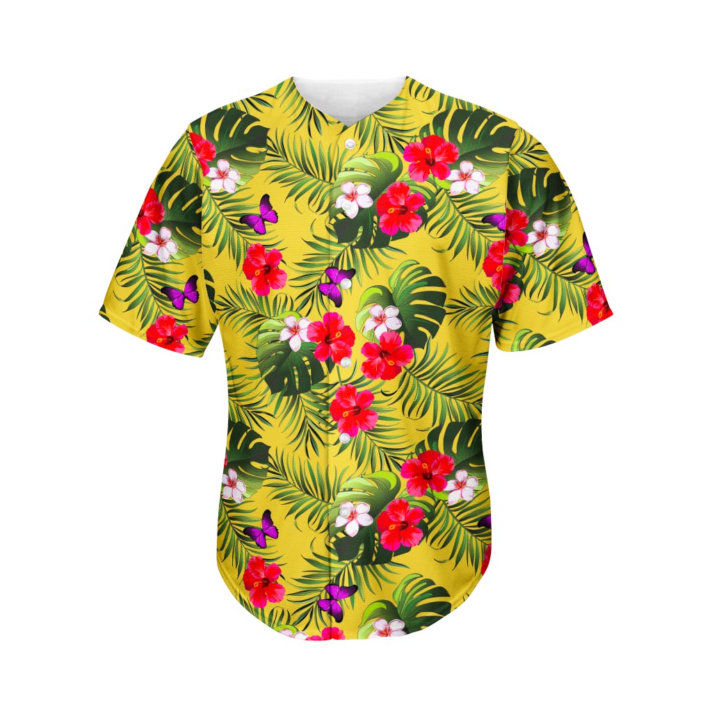 Tropical Exotic Hawaii Pattern Print Baseball Jersey Ha104896