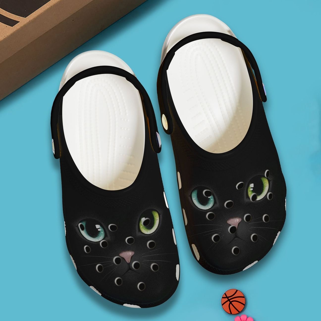 Black Cat Personalized Clog, Custom Name, Text, Color, Number Fashion Style For Women, Men, Kid, Print 3D Different Eyes Color