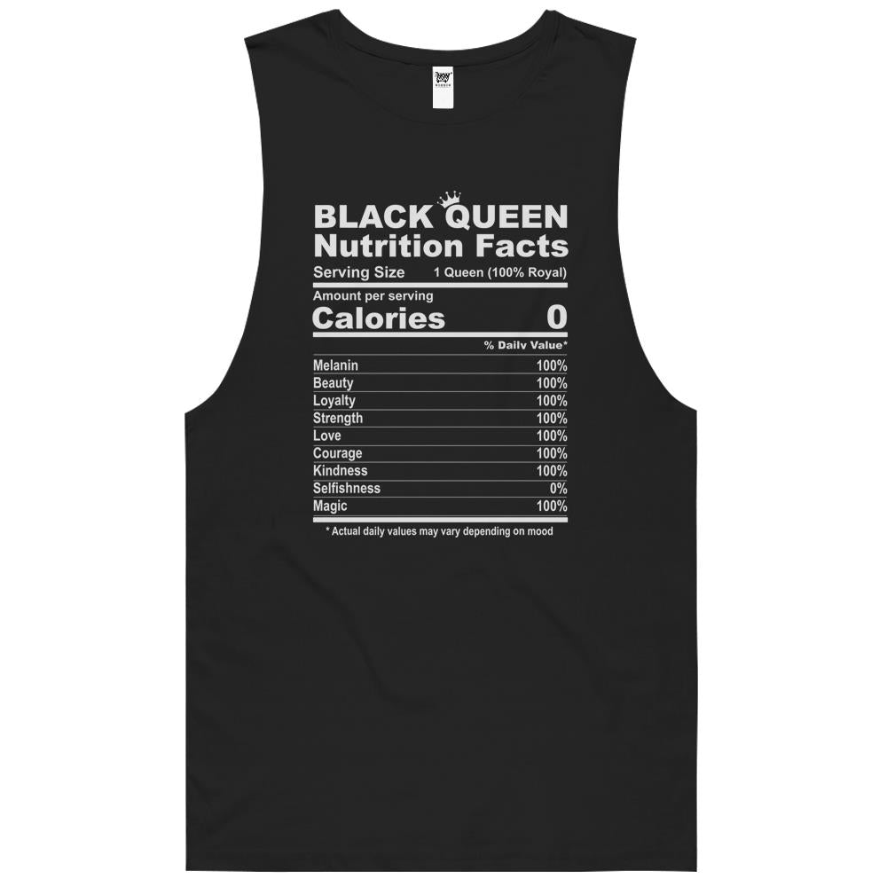 Nutritional Facts Shirt, Nutritional Facts Tank Top, Black Queen Nutrition Facts, Black Queen Nutritional Facts Black Women Tank Top