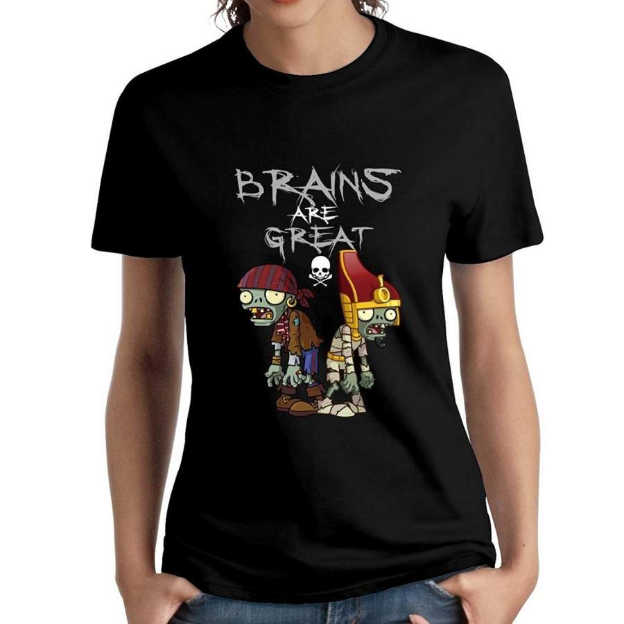 Personalized T-Shirt Plants Vs Zombies Brains Great Unique Women’S Punk T Shirt