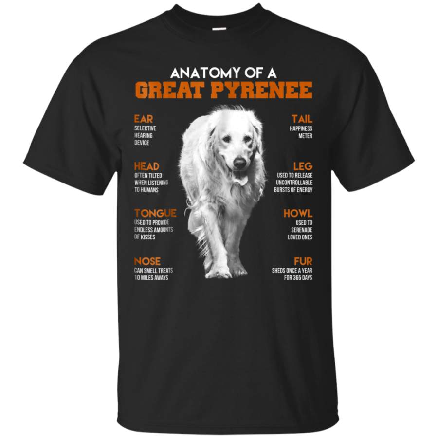 AGR Anatomy Of A Great Pyrenee Dogs T Shirt Funny Gift