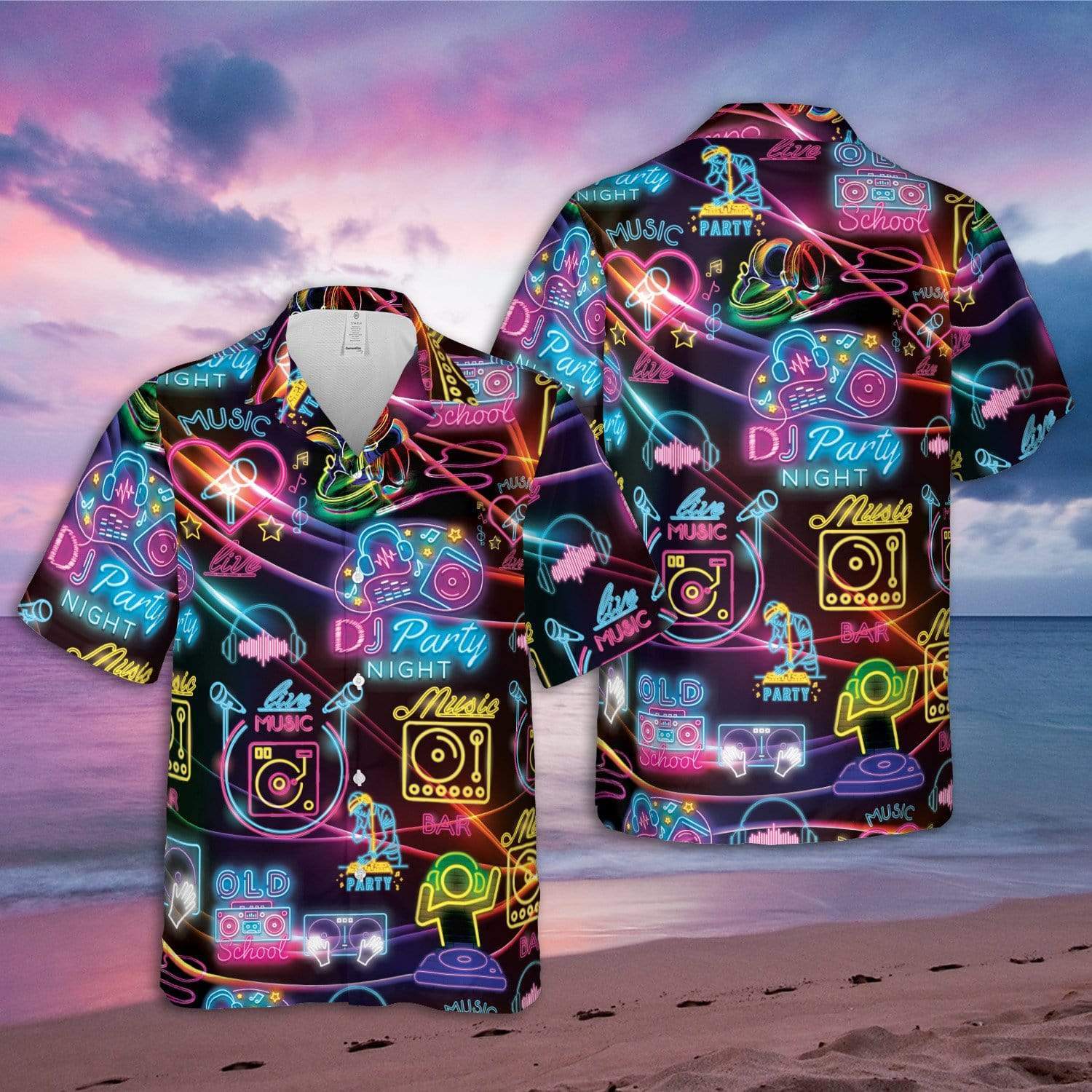 Life Is Better With Dj Neon Music Party Aloha Hawaiian Shirt – For Men And Women