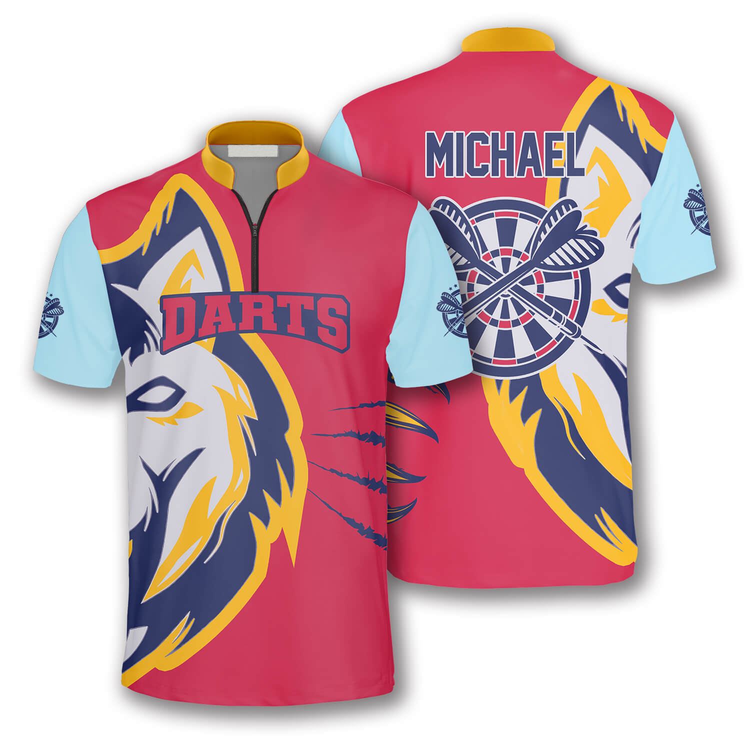 3D All Over Print Darts Wolf Custom Darts Jerseys For Men, Dart Color Shirt, Wolf Shirt