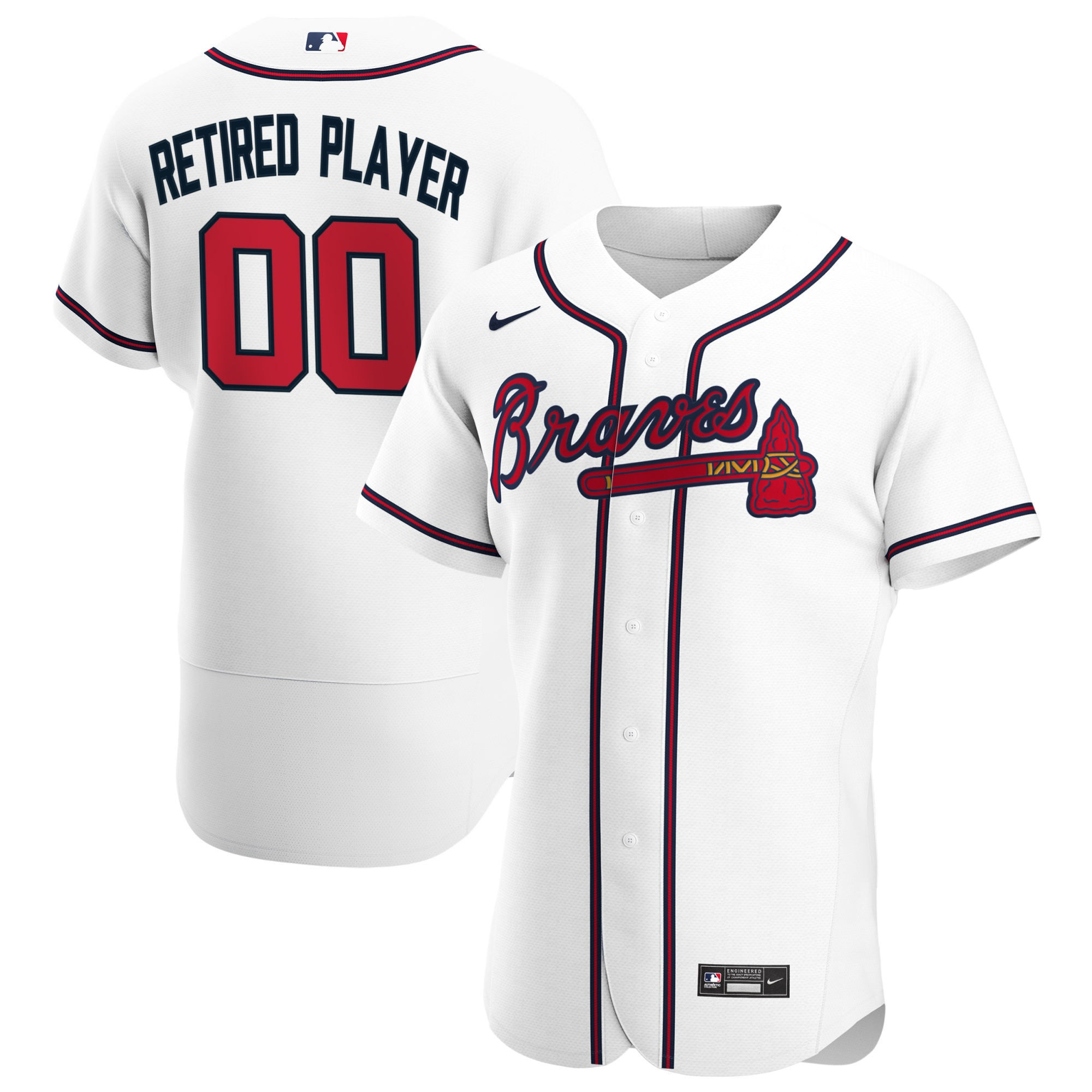 Atlanta Braves Home Pick-a-player Retired Roster Authentic Jersey – White Custom Jerseys MLB