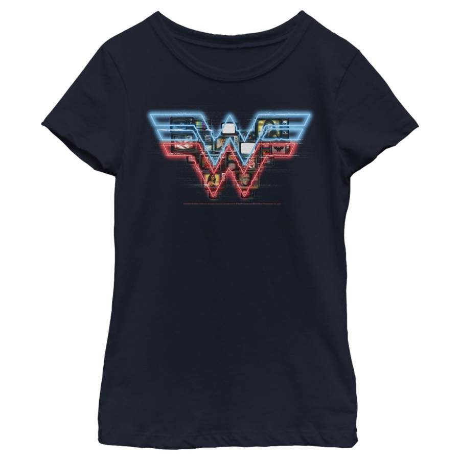 Wonder Woman 1984 Girl’s TV Logo Overlay  T-Shirt