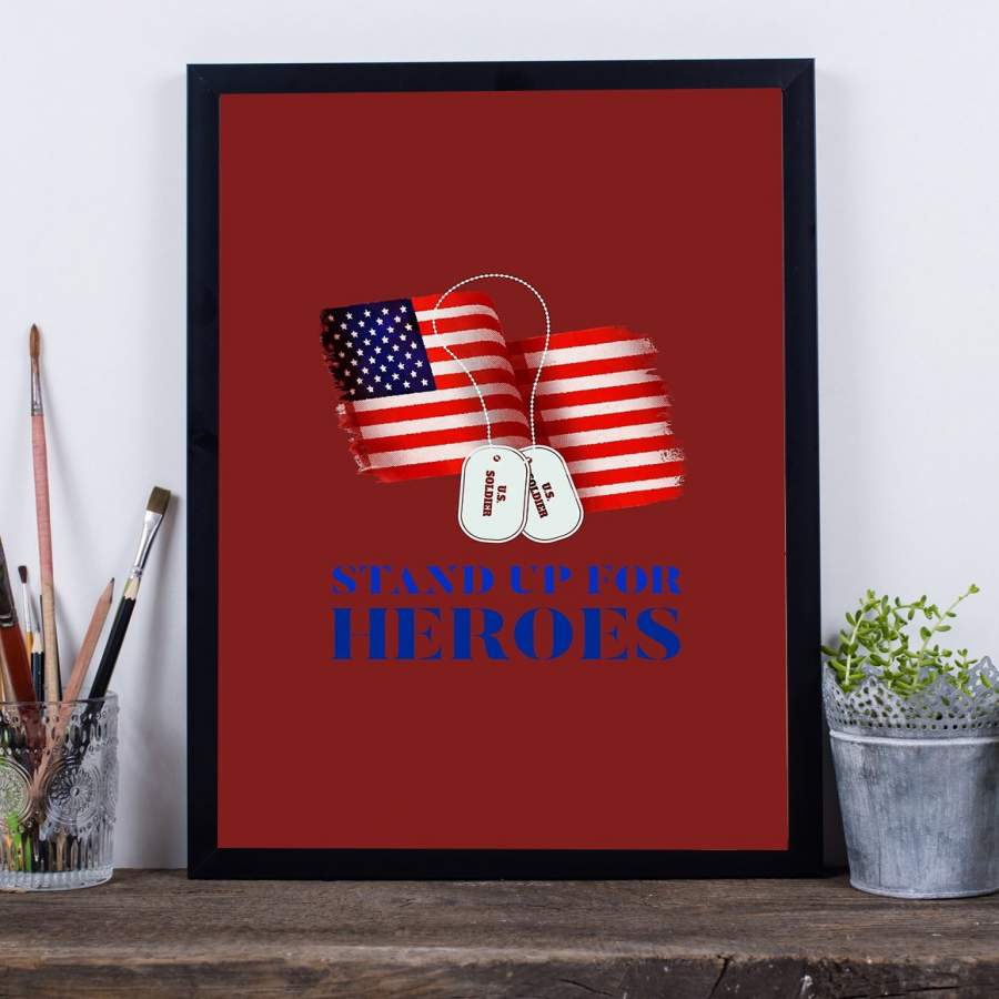 GNN2312 Veteran Stand up for Heroes Poster Intercept Inter National