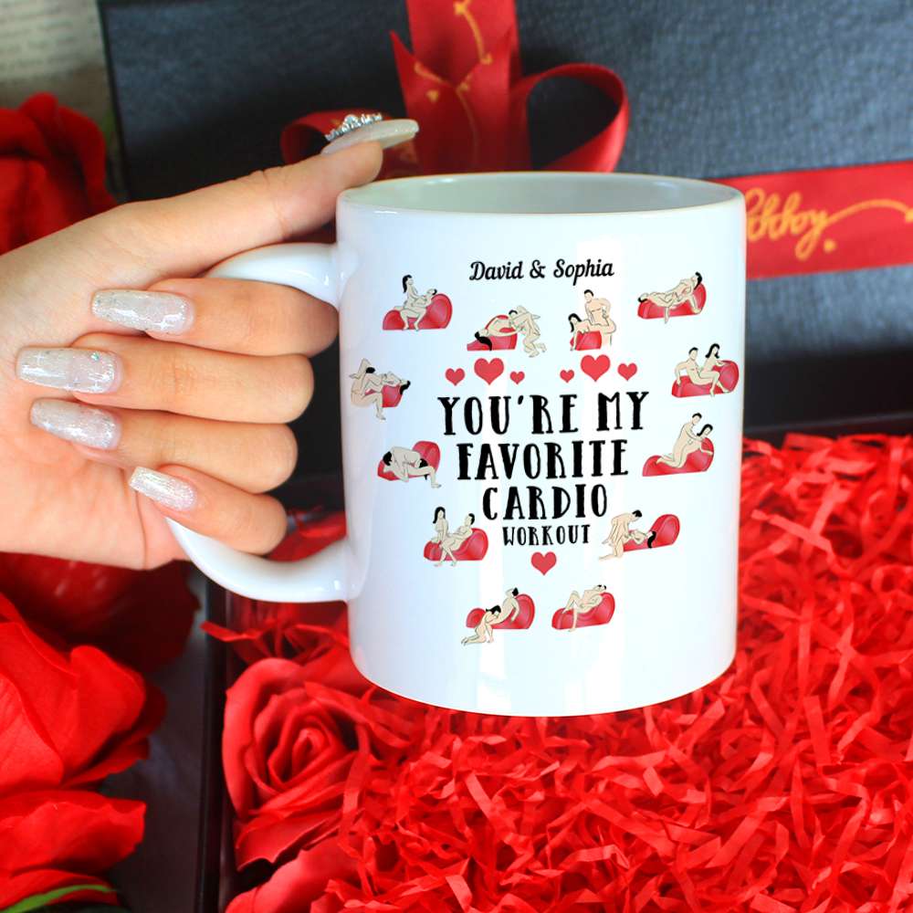 You’Re My Favorite Cardio Workout, Make Love Couple White Mug