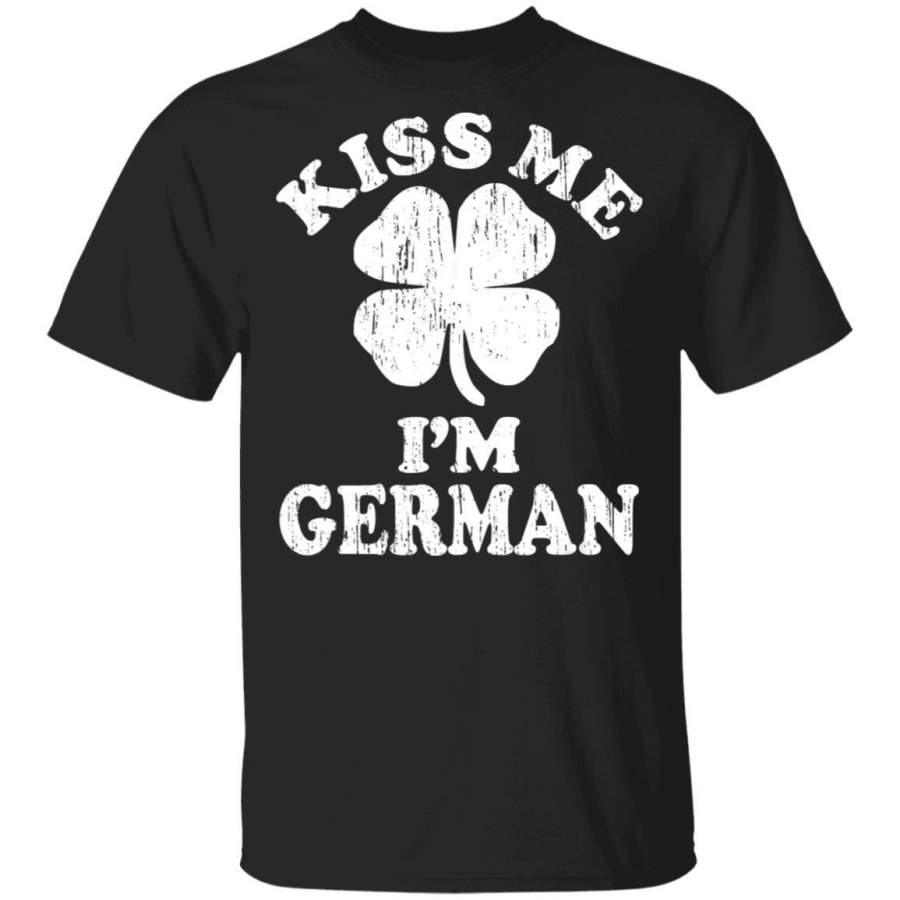 Vintage kiss me i’m German shamrock st patricks day T Shirt Saint Paddys Patricks Tshirt Lucky Shirts Drink Green Beer Irish Gifts Funny Tee