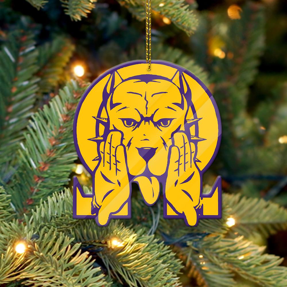 Wonderprint Ornament – Bulldog Que Omega Psi Phi Shape Acrylic Ornament Lt10