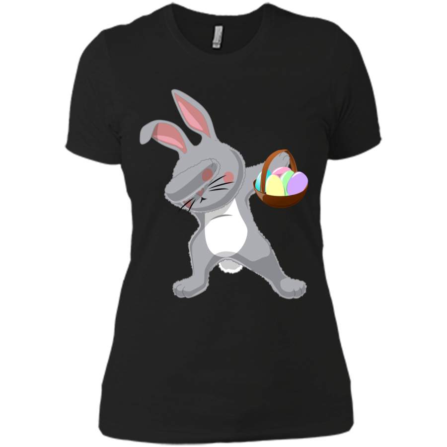 Dabbing Easter Bunny Shirt for Kids Easter Gift for Kids Next Level Ladies Boyfriend Tee