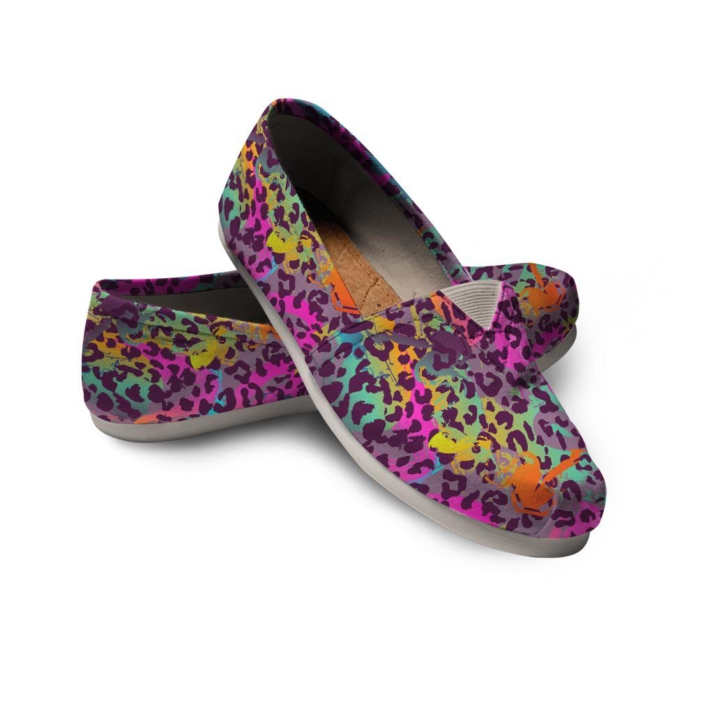 Colorful Leopard Canvas Shoes