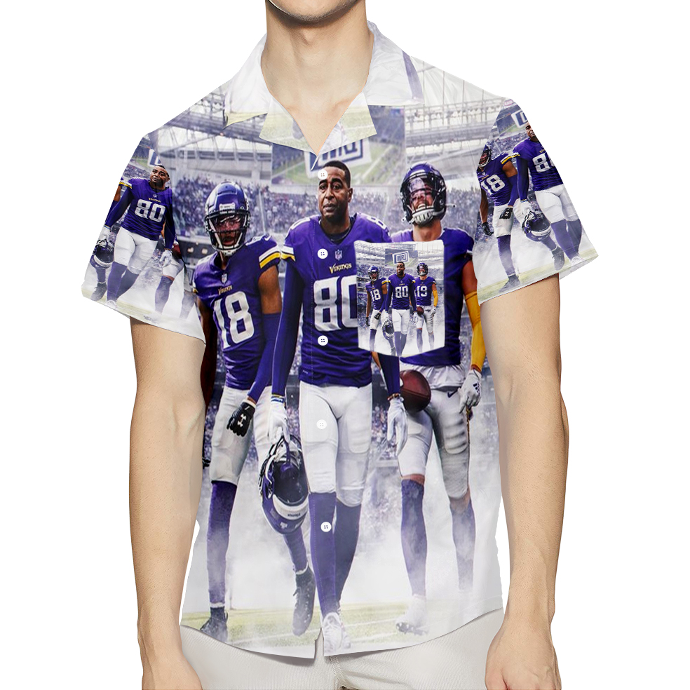 Minnesota Vikings Team V12 3D All Over Print Summer Beach Hawaiian Shirt With Pocket