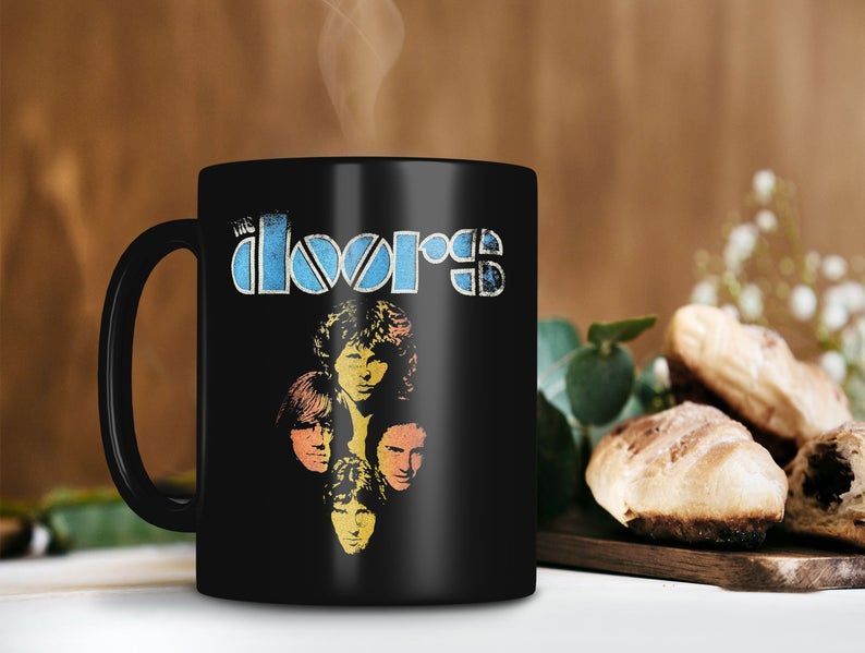 Black Mug Retro Vintage Mug The Doors Rock Band Mug Rock ‘n Roll Band Mug Premium Sublime Ceramic Coffee Mug H99