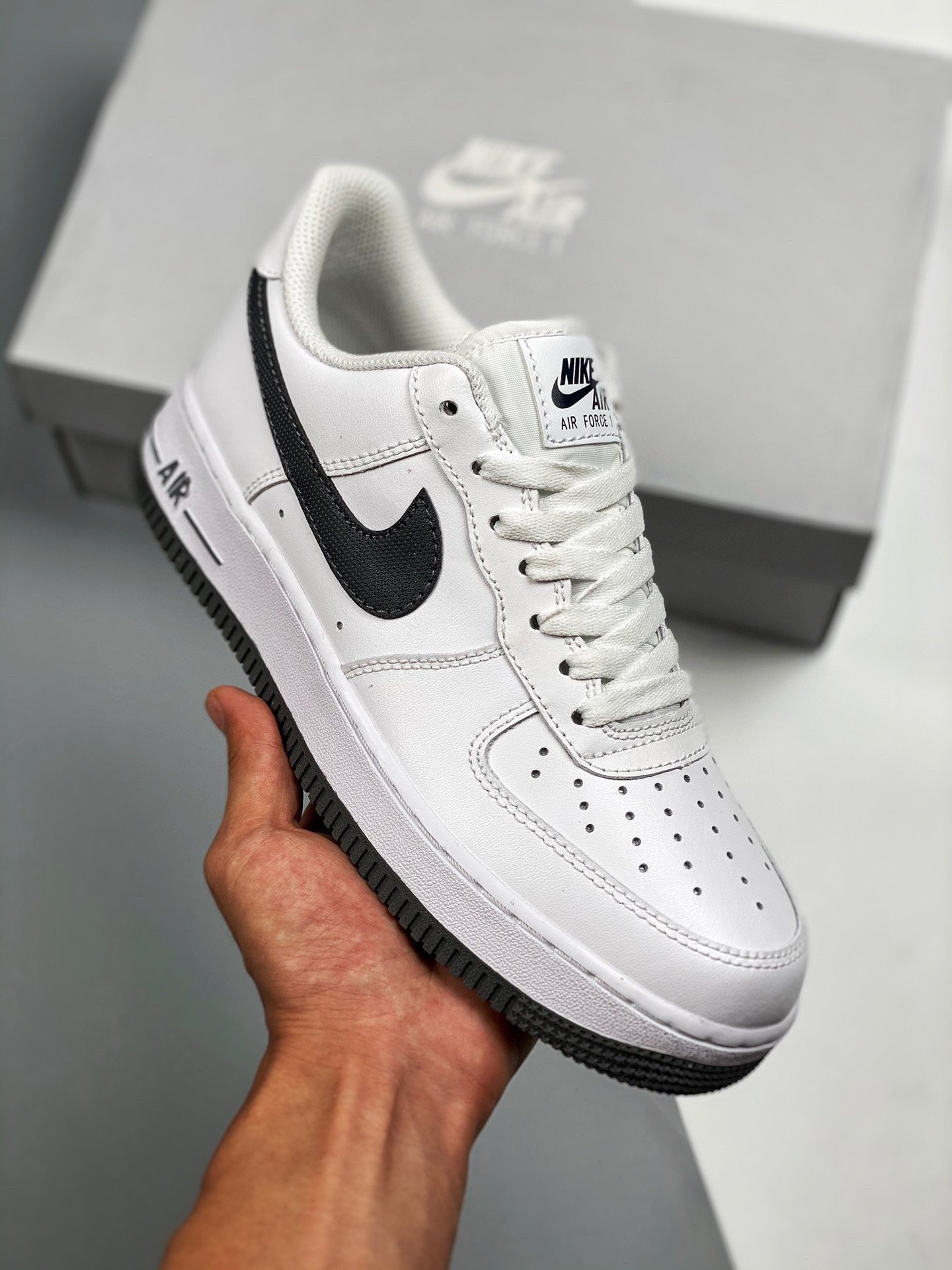 Nike Air Force 1 Low WhiteObsidian-Iron Grey 5340172