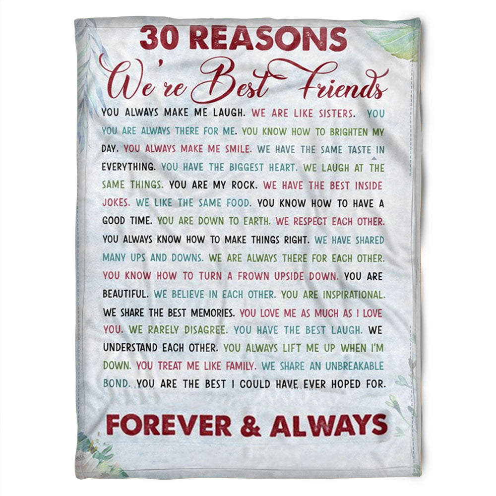 To My Friend Fleece Blanket You Always Make Me Laugh We Are Like Sister, Gift For Sister, Gift For Best Friend, Home Decor Bedding Couch Sofa Soft And Comfy