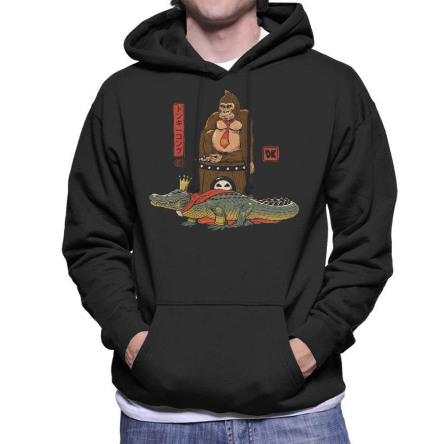 Crocodile And The Gorilla Donkey Kong King K Rool Men’s Hooded Sweatshirt