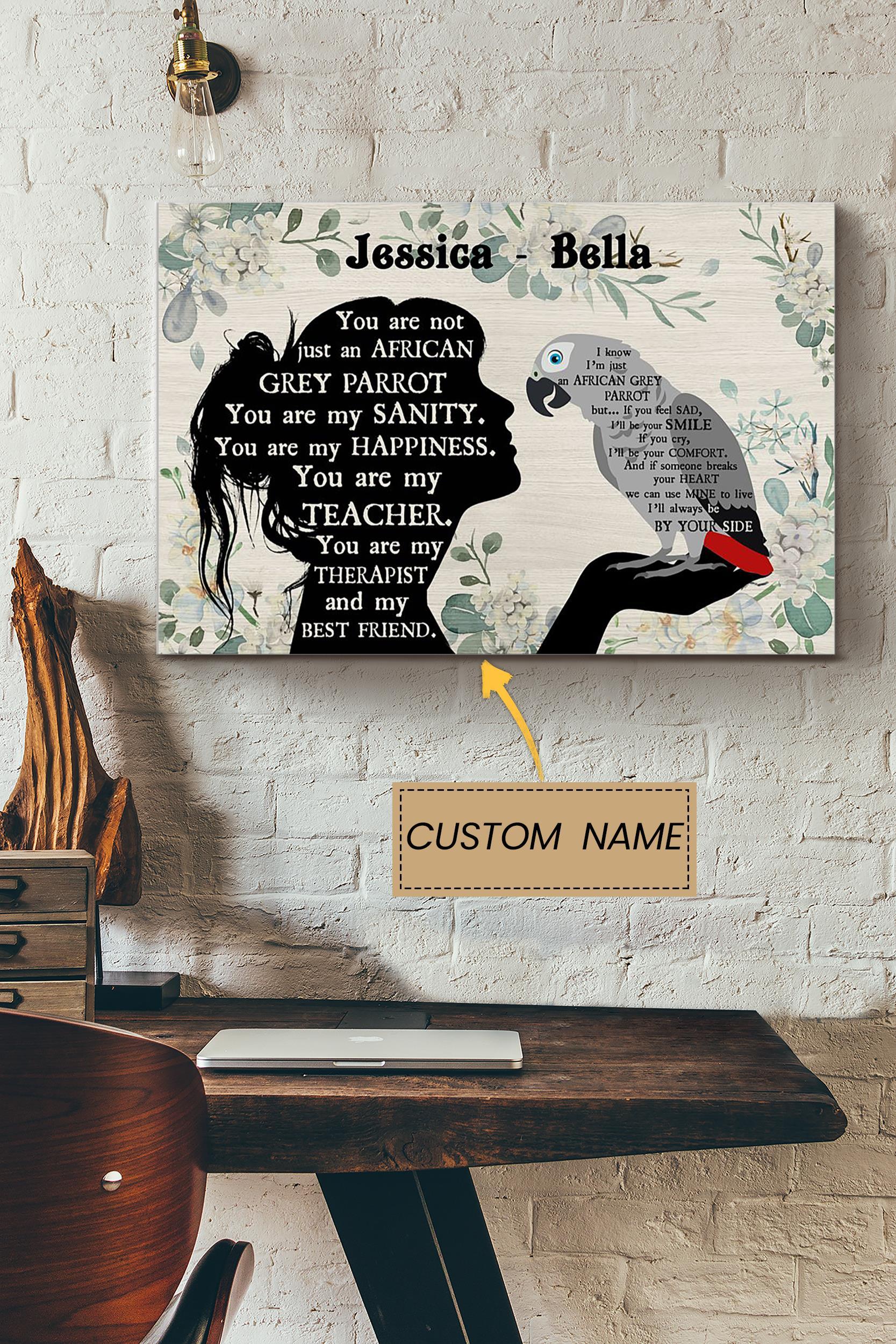 You Are Not Just An African Grey Parrot Personalized Poster – Animal Wall Art – Gift For Parrot Lover Zoo Decor Poster