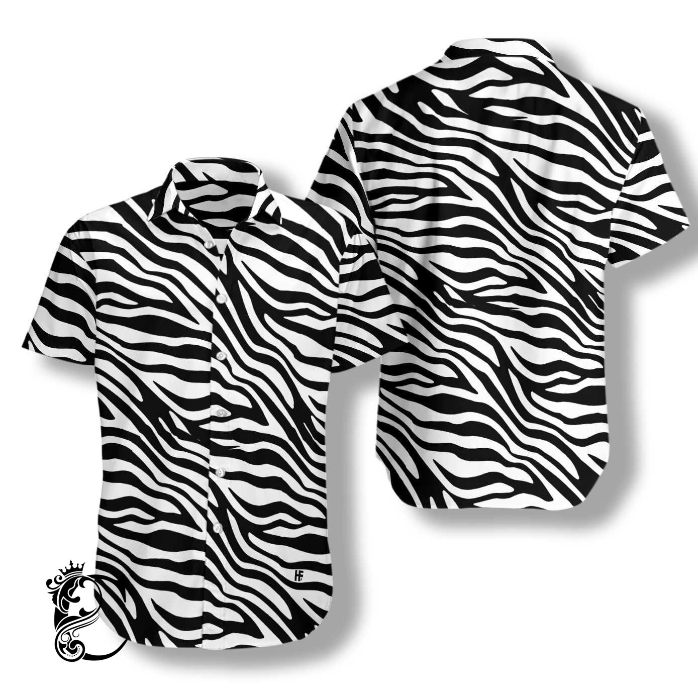 Zebra Pattern Hawaiian Shirt