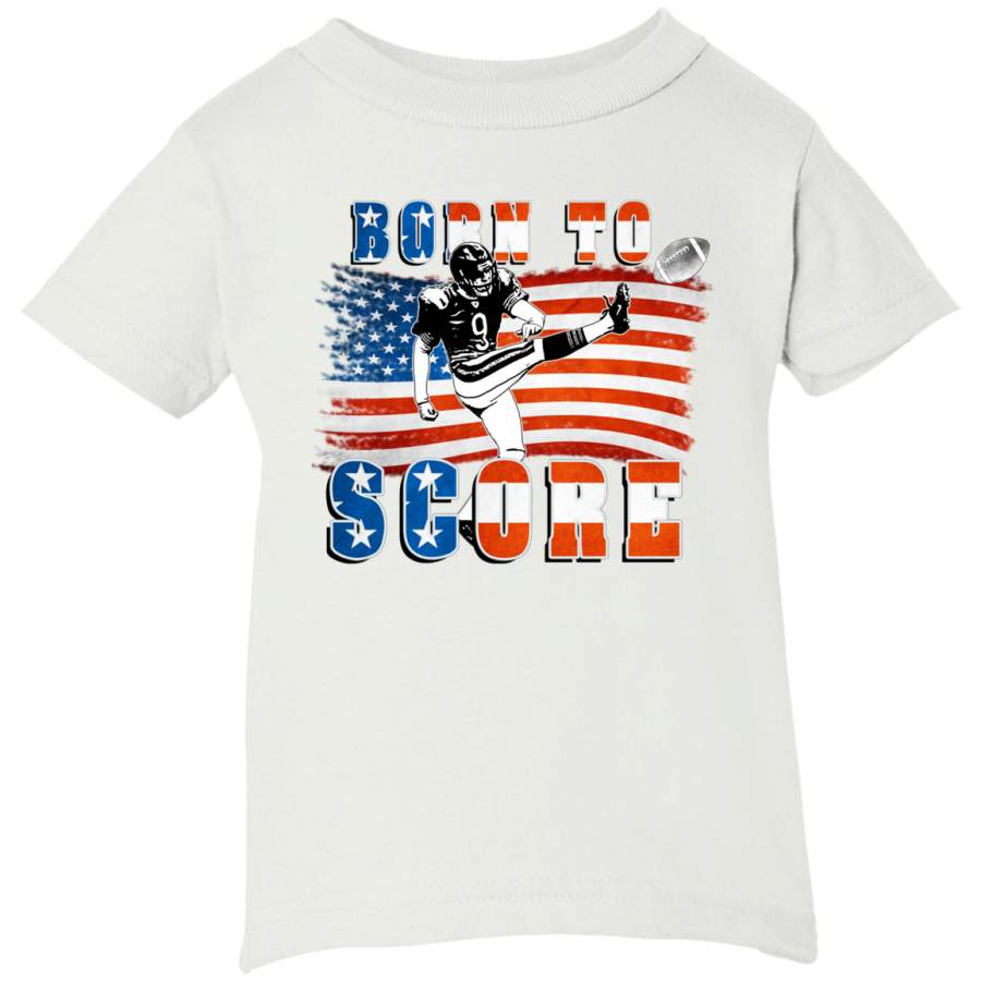 AGR Born to Score Football Player Kicker Infant Short Sleeve T-Shirt