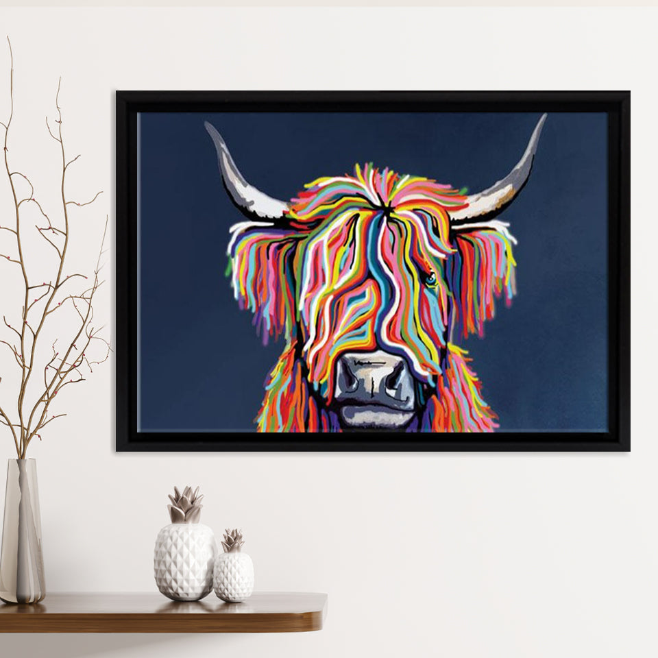 Coo In Navy Blue Framed Canvas Print – Canvas Painting, Canvas Art, Wall Art, Wall Decor