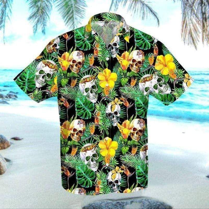 Shop Summer Vibe Skull Bali Tropical Hawaii Aloha Shirts Ha9746