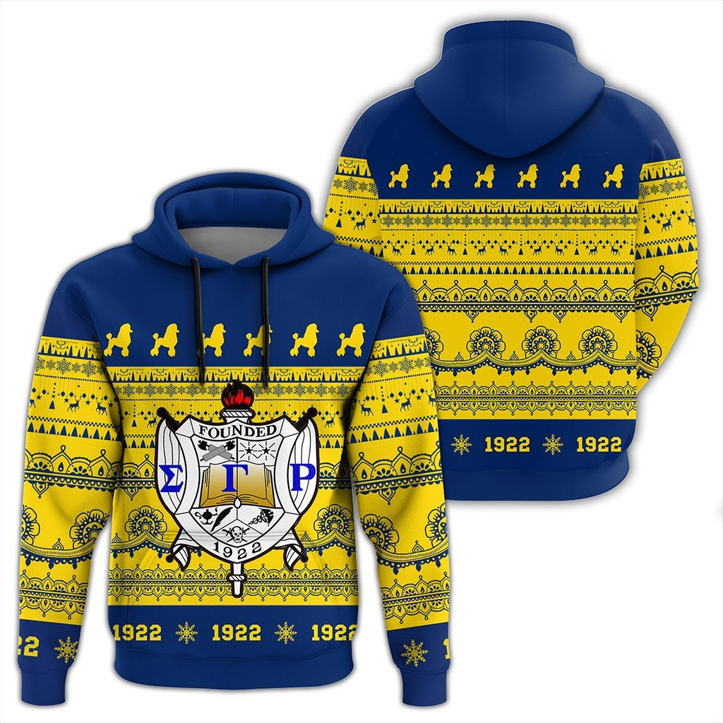 Sorority Hoodie – Sigma Gamma Rho Xmas Establish Year Pullover Hoodie