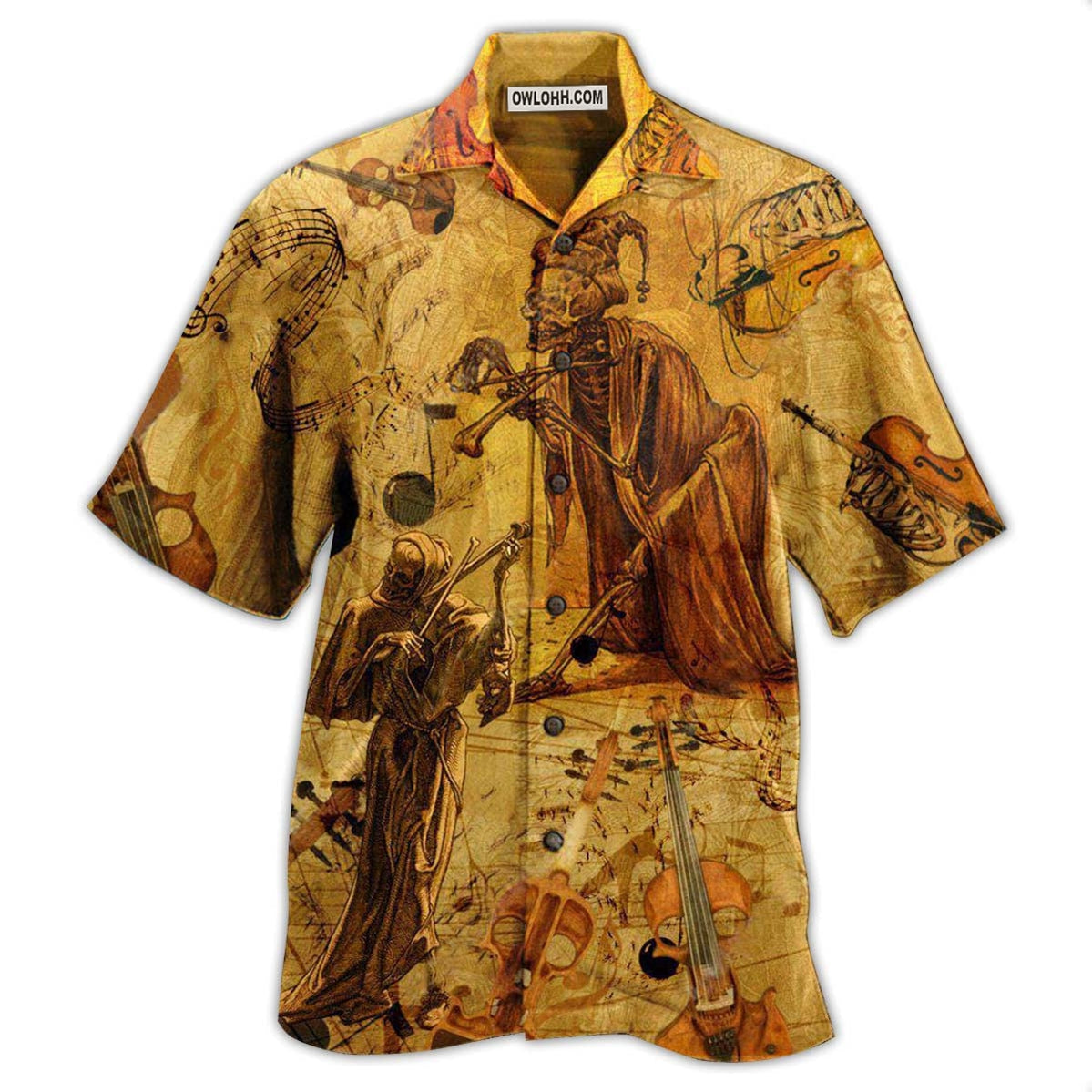 Violin Music Or Fiddle – Hawaiian Shirt  – Owl Ohh