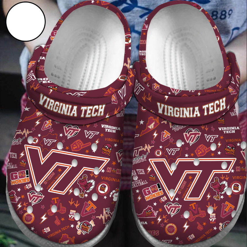 Premium Virginia Tech NCAA Sport Crocss Crocband Clogs Shoes For Men Women and Kids