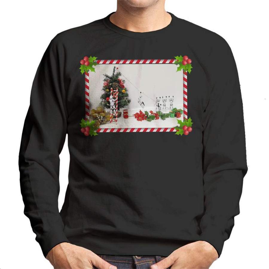 Original Stormtrooper Christmas Tree Candy Cane Slide Men’s Sweatshirt