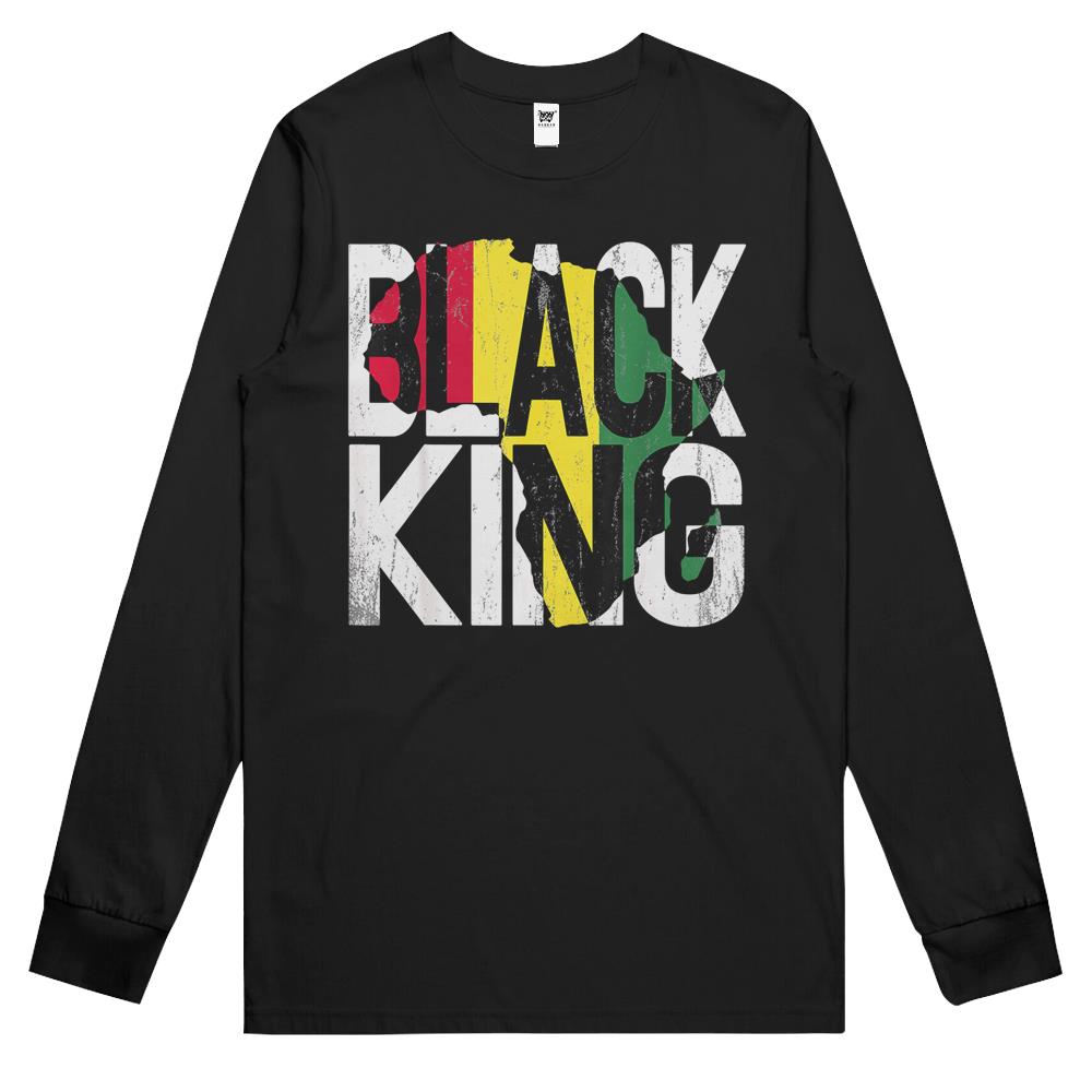 Black King Black History Month African American Pride Long Sleeve T Shirts