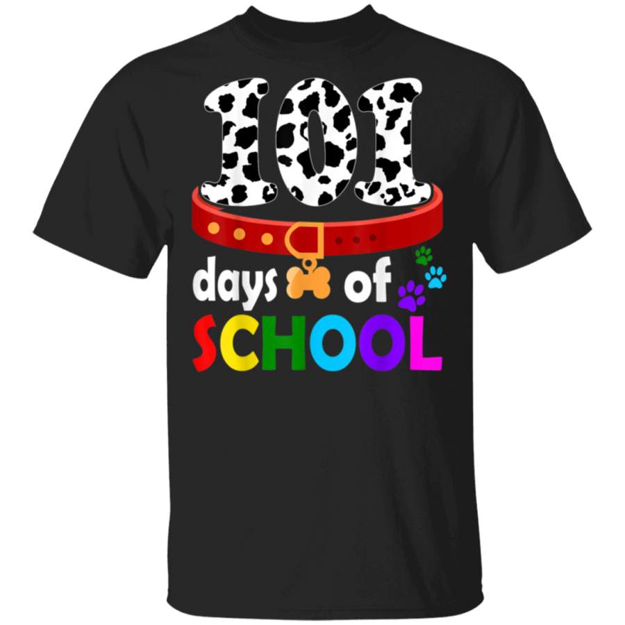 Dalmation Dog 101 Days Of School Tshirt Teachers Kids Gift