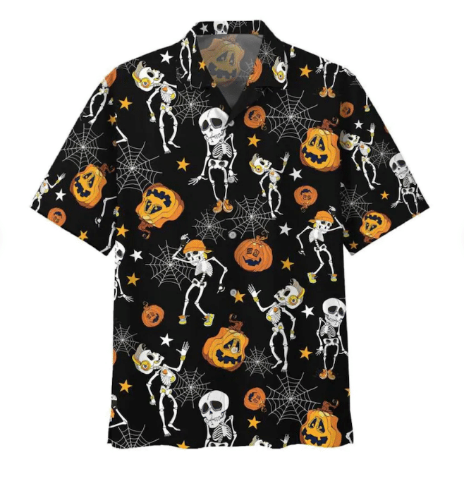 Skeleton Chilling Halloween Hawaii Shirt Ha20659