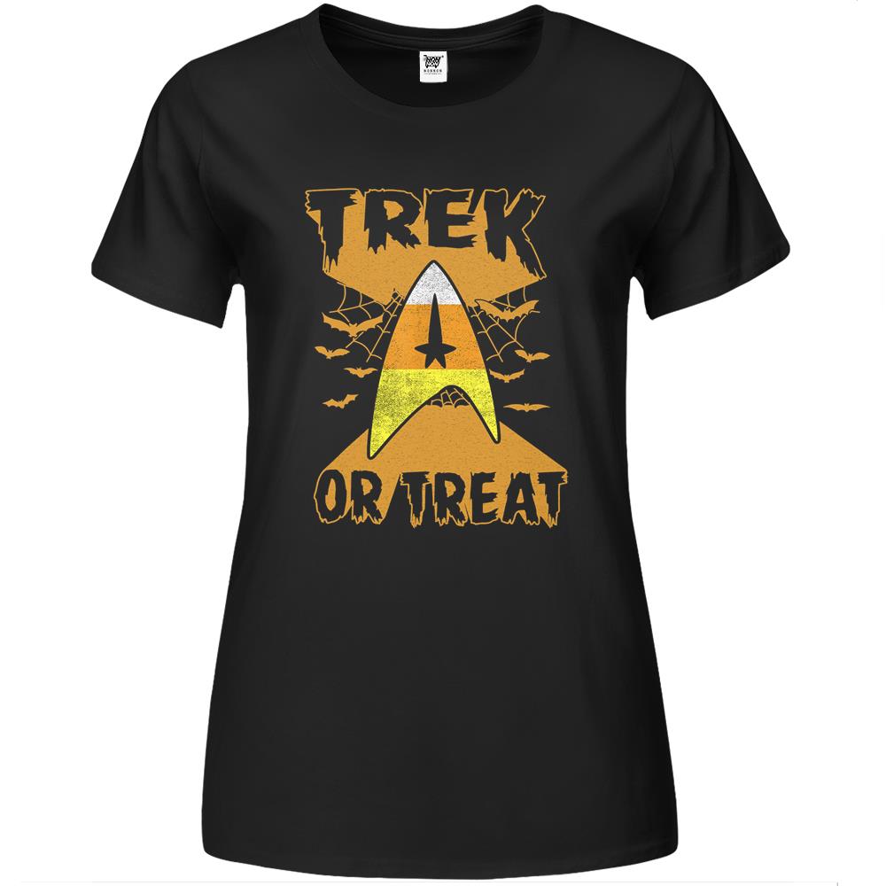 Star Trek Candy Corn Trek Or Treat Halloween Premium Womens T Shirts