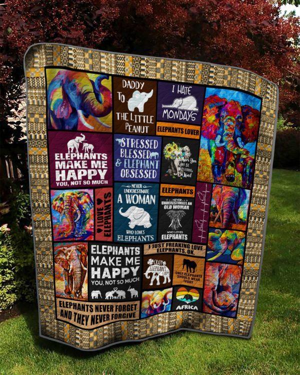 Book Elephant Quilt Blanket – Quilt