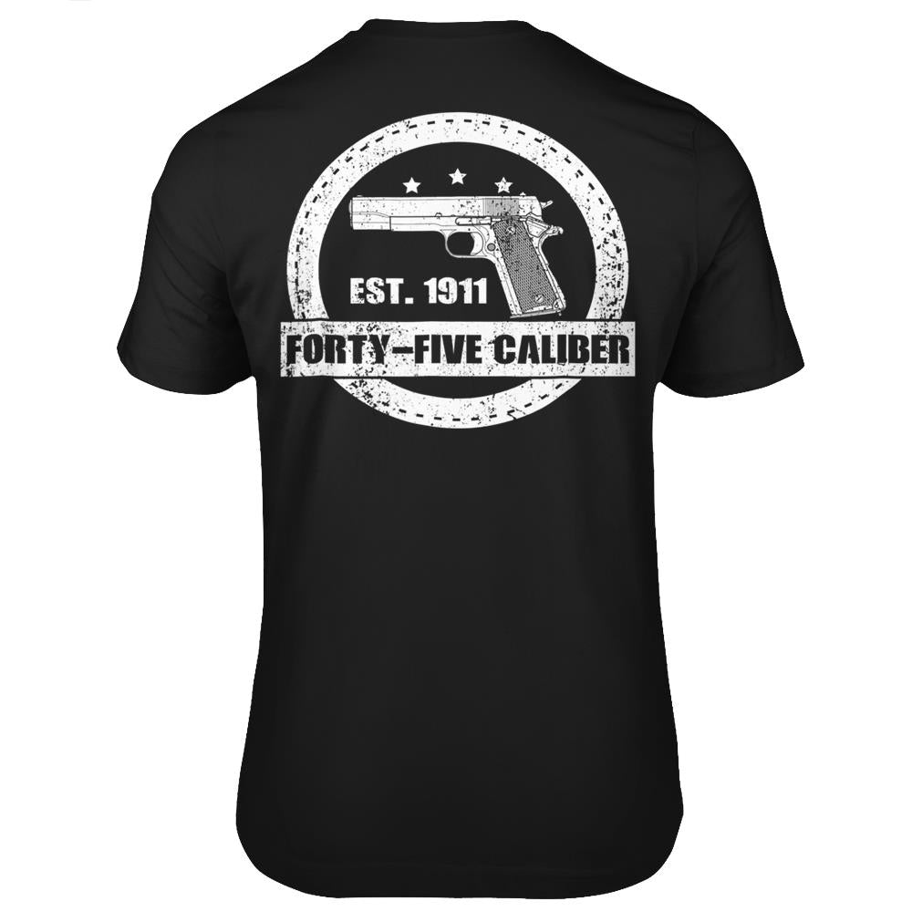 1911 Gun- Vintage Design T Shirts Print On Back