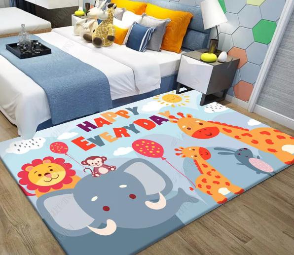 3D Cartoon Animal Party Non-Slip Rug Mat 71