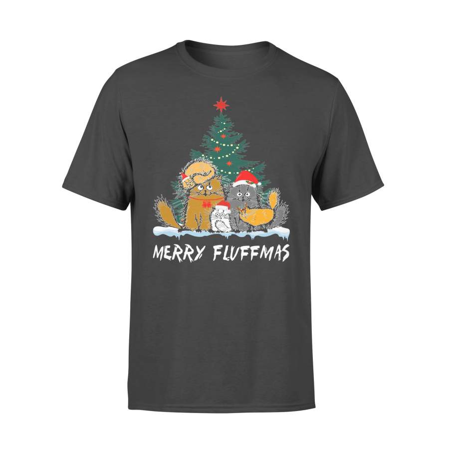 Cat Merry Fluffmas Kitten Fluff Family Matching Christmas T-Shirt – Standard T-shirt