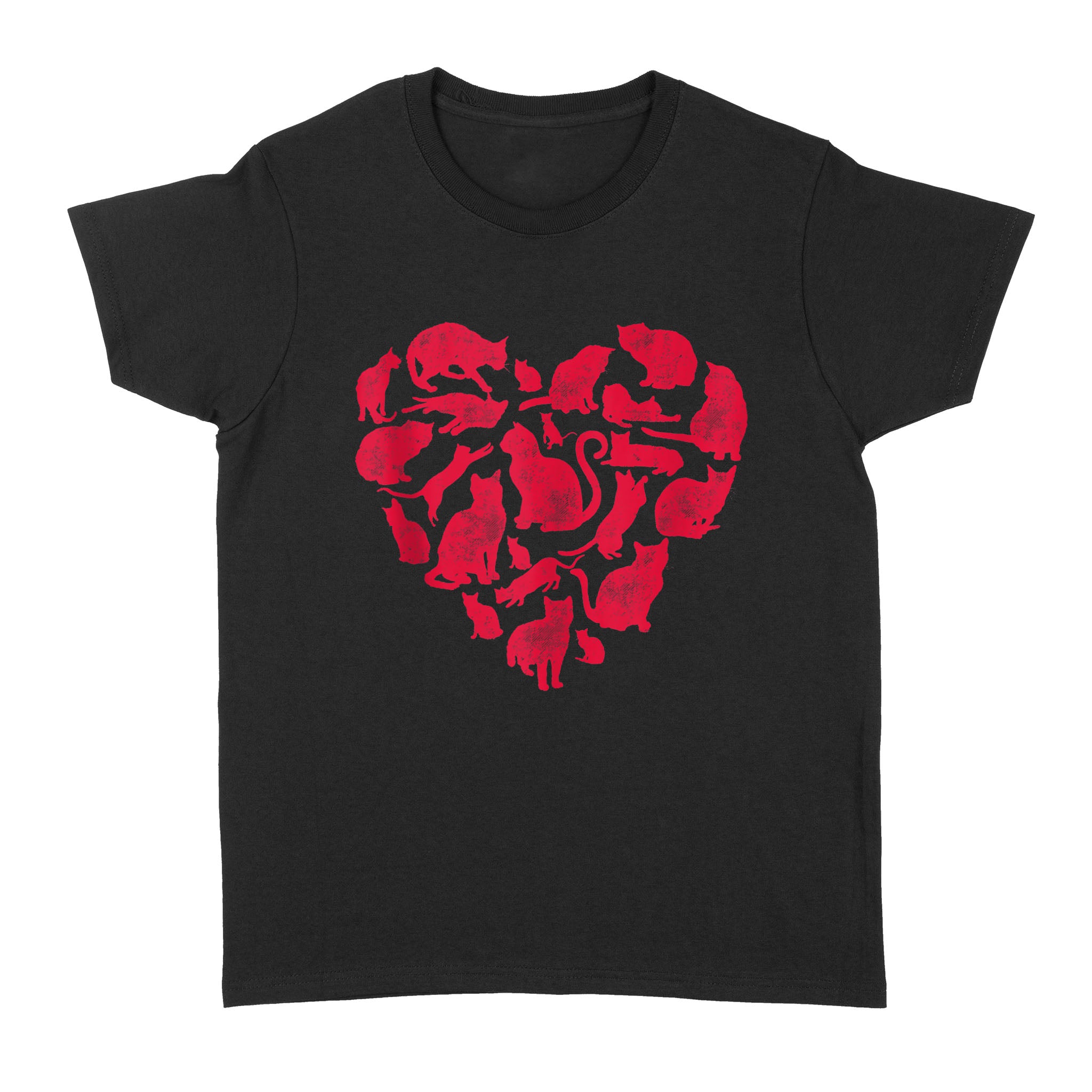 Cat Heart Valentine’s Day Gift Kitty Kitten Lover – Standard Women’s T-shirt