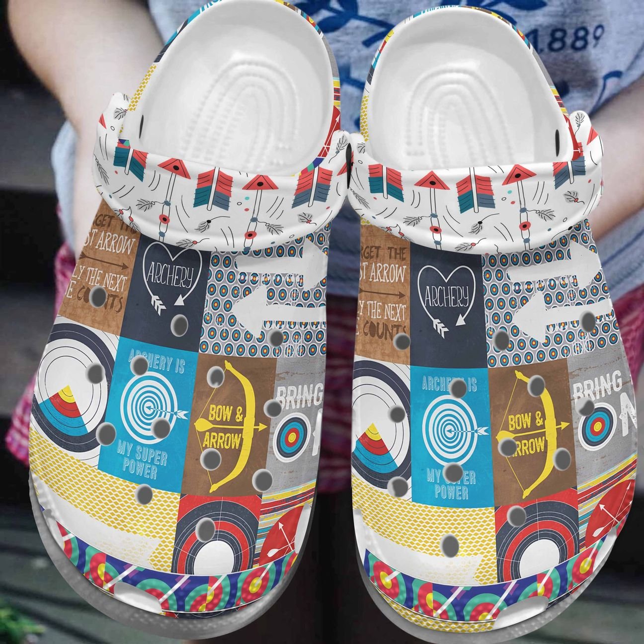 Archery Personalized Clog, Custom Name, Text, Color, Number Fashion Style For Women, Men, Kid, Print 3D Archery Pattern