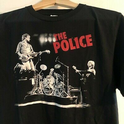 Vintage The Police 2007 2008 World Tour T- Shirt  Med. Concert Tee Black 2531