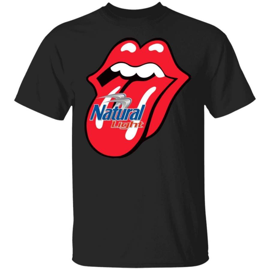 The Rolling Stones Natural Light T-shirt Stones Beer Tee HA03