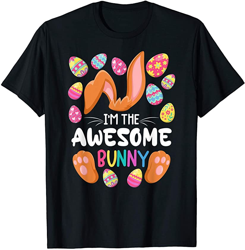 Cute Top I Awesome Bunny I Matching Family Easter Pajamas T-Shirt