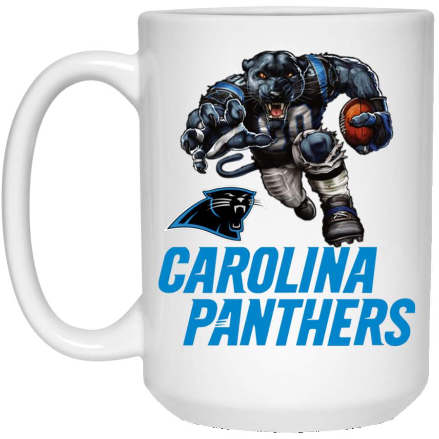 Carolina Panthers Sir Purr Logo Player Mascot 21504 15 oz. White Mug