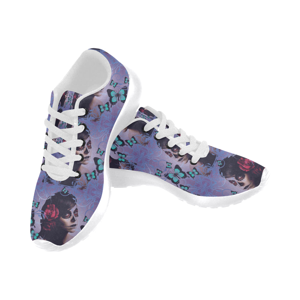 Sugar Skull Candy White Sneakers for Men